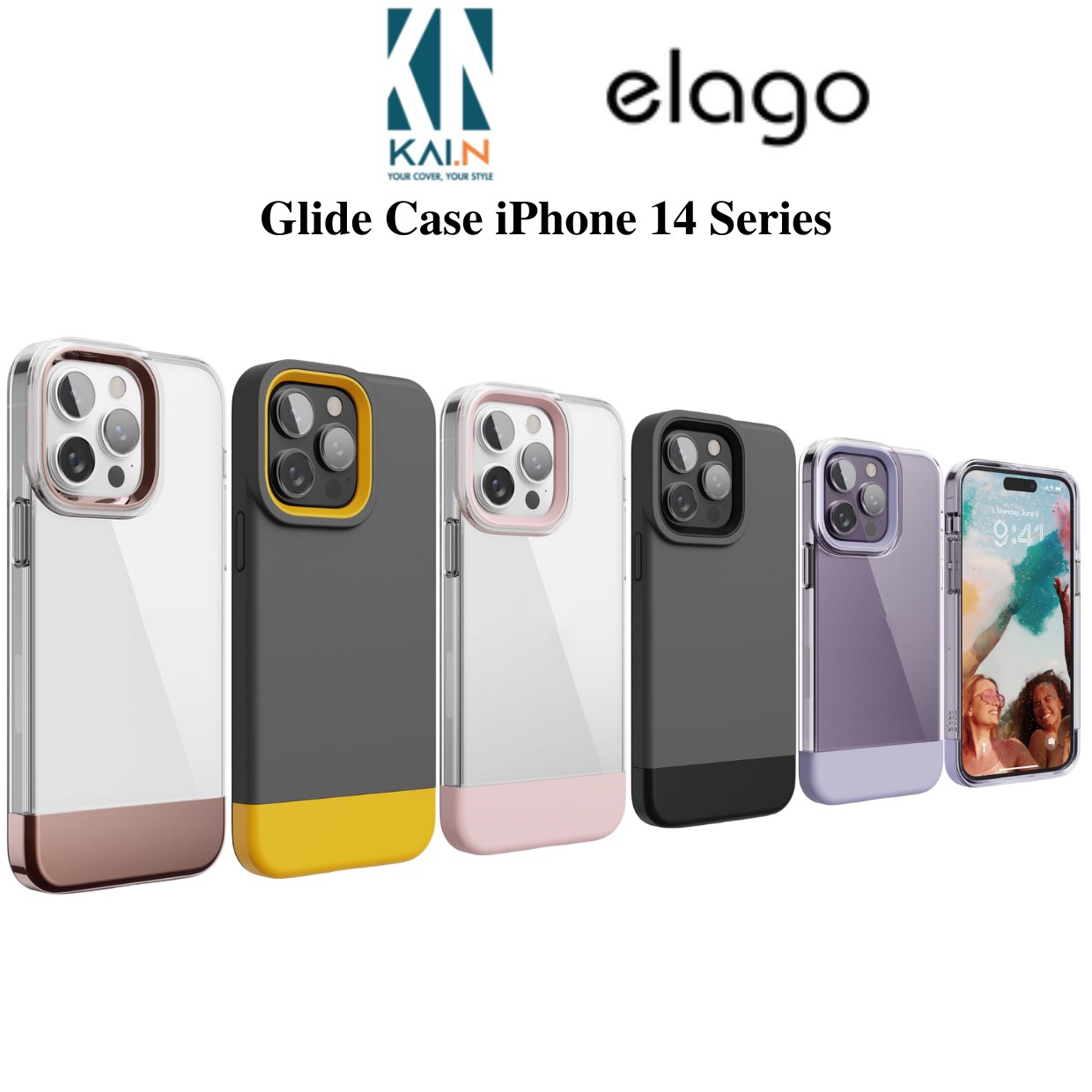 Ốp lưng elago glide case dành cho iphone 14 promax / 14 pro / 14 plus / 14 - hàng chính hãng