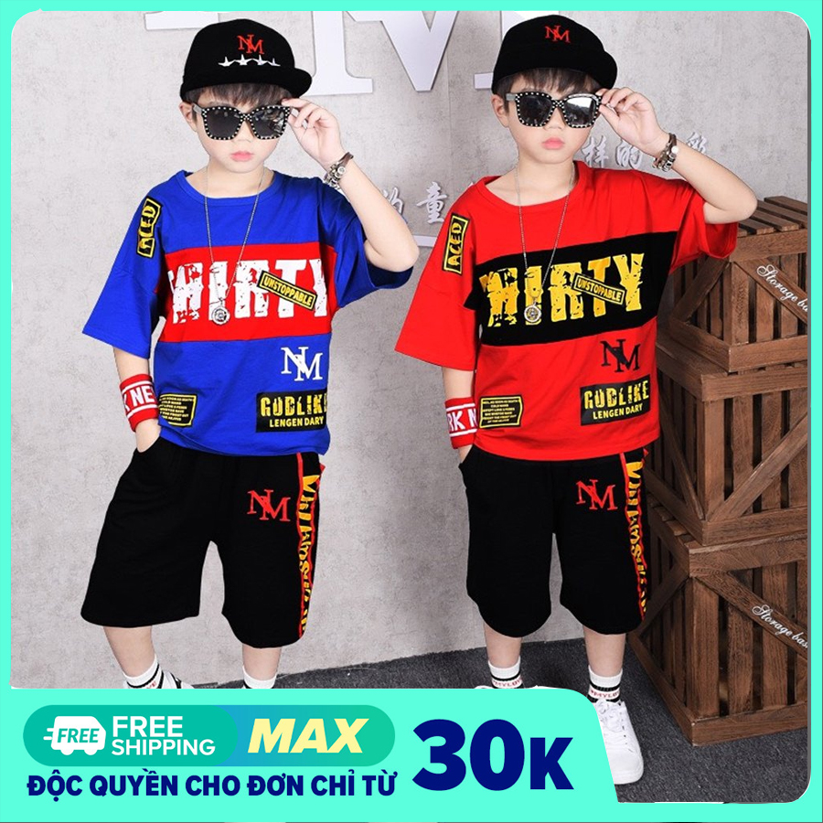 [HCM][Siêu SALE Cuối Năm] Bộ Quần Áo Bé Trai SIZE ĐẠI 18-45KG Phong Cách Thời Trang 4.0 Kiểu Dáng HIP HOP Chất Cotton Sịn Sò Vải Dày Co giãn Thấm Hút Tốt KEYER KID VN S047