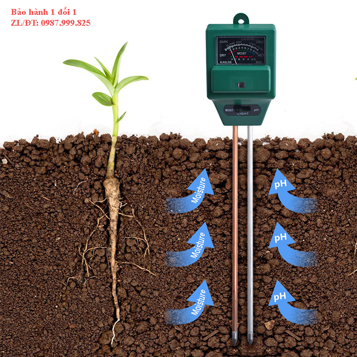 [HCM]Máy đo pH đất đất bên cạnh đó có thể xác định được giá trị ánh sàng và độ ẩm đất