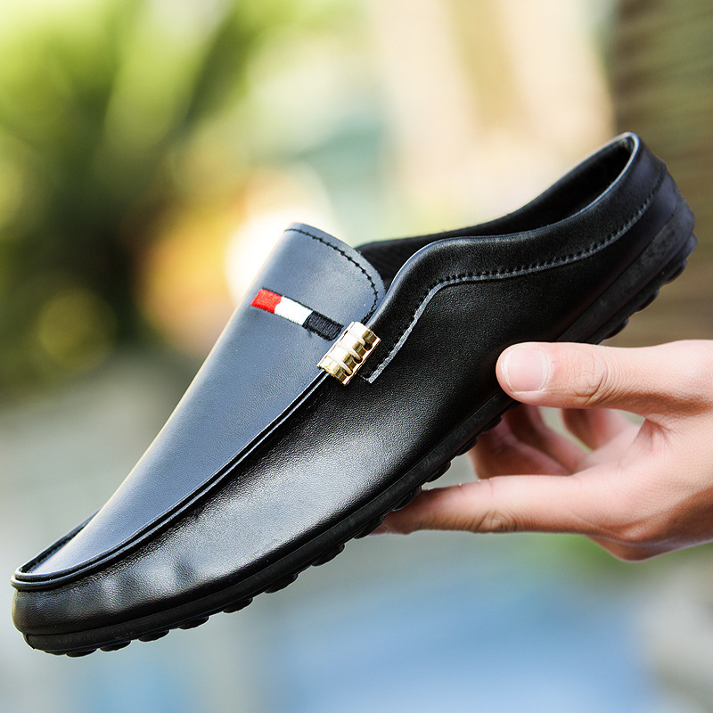 Giày sục da nam trắng Zappos GSD01