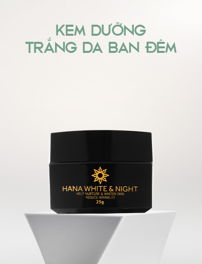 Kem Dưỡng Trắng Da Chống Lão Hóa Ban Đêm Hanayuki Hana White Night 25g, Dưỡng Ẩm, Mờ Nếp Nhăn, Ngăn Ngừa Sạm Nám, Dưỡng Da Trắng Sáng