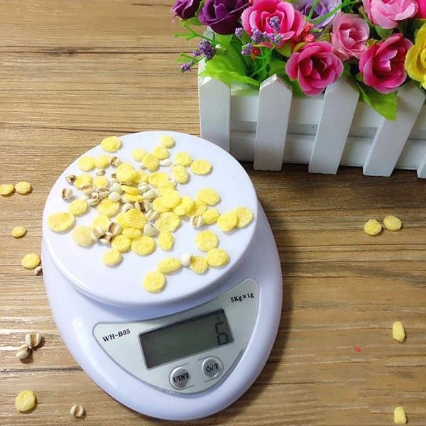Cân điện tử thực phẩm nhà bếp 5kg - cân tiểu ly điện tử + tặng kèm pin.