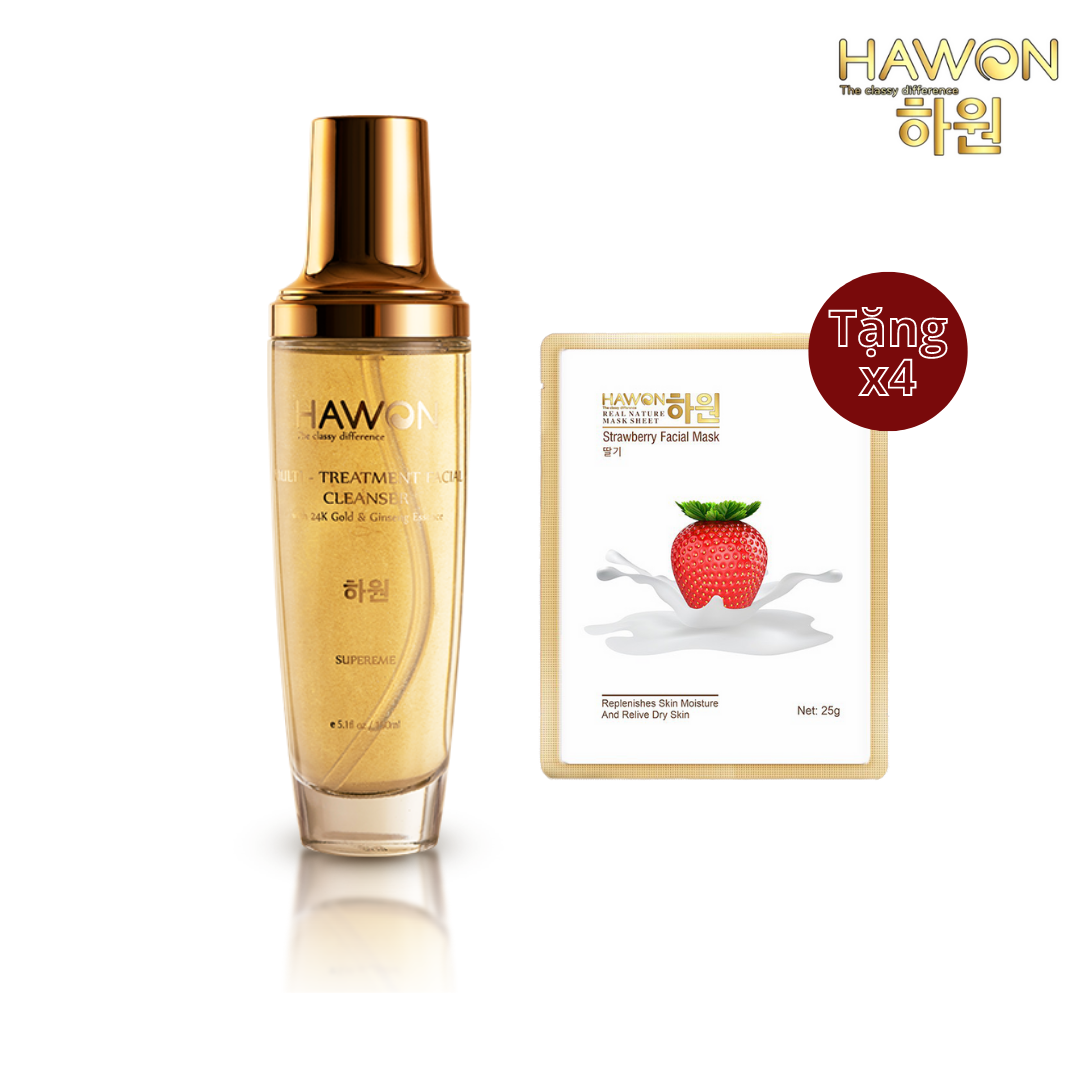 Gel rửa mặt đa năng tinh chất vàn.g nhân sâm dịu nhẹ ngăn ngừa mụn cấp ẩm cho da - 150ml