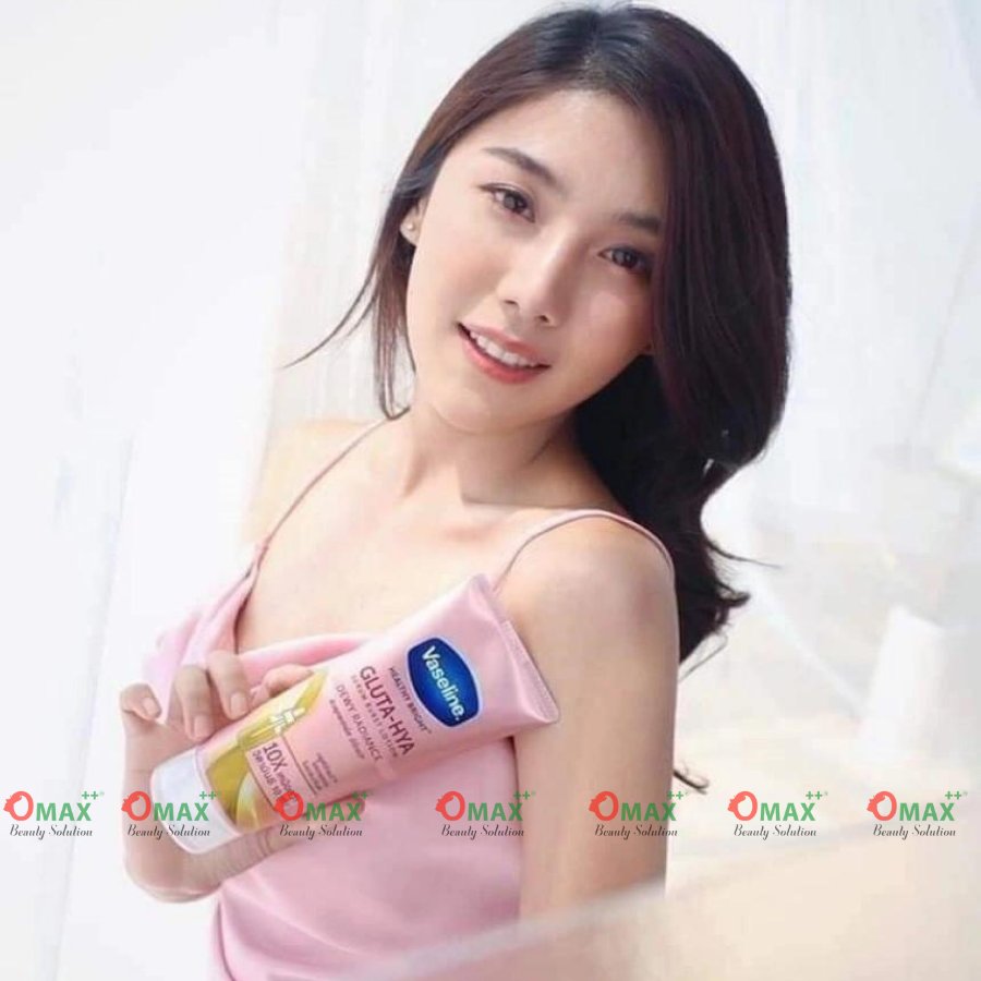 Dưỡng thể vaseline x10 - gluta-hyal serum burst lotion dewy radiance 330ml - siêu dưỡng trắng - cấp ẩm