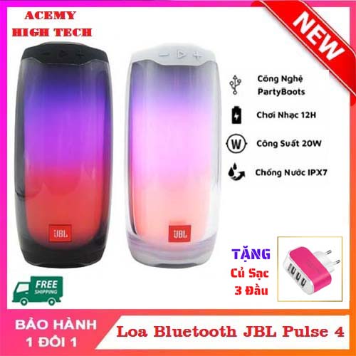 Loa bluetooth jbl pulse 4 âm thanh cực chất led 360° acemy high tech, loa bluetooth không dây, loa bluetooth phát sáng, loa bluetooth pluse 4, loa bluetooth bass cực mạnh