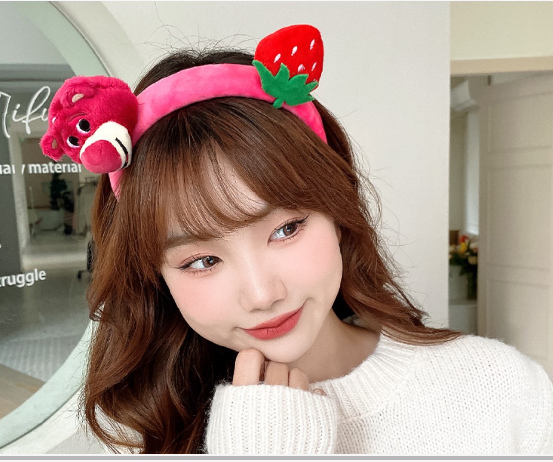 Cài tóc bờm tóc gấu dâu + trái dâu