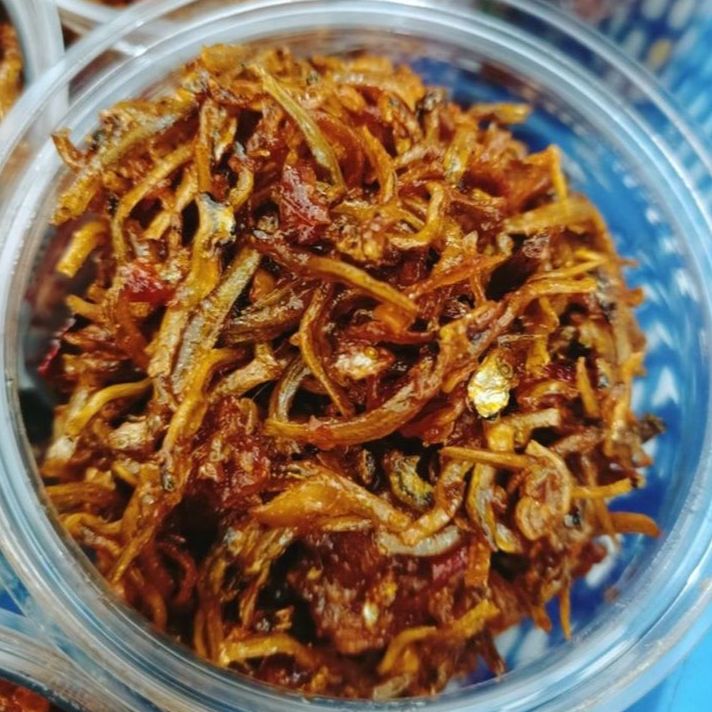 Cá cơm sữa/cá cơm ngần rim ớt tỏi - đặc sản quê - hủ 200g