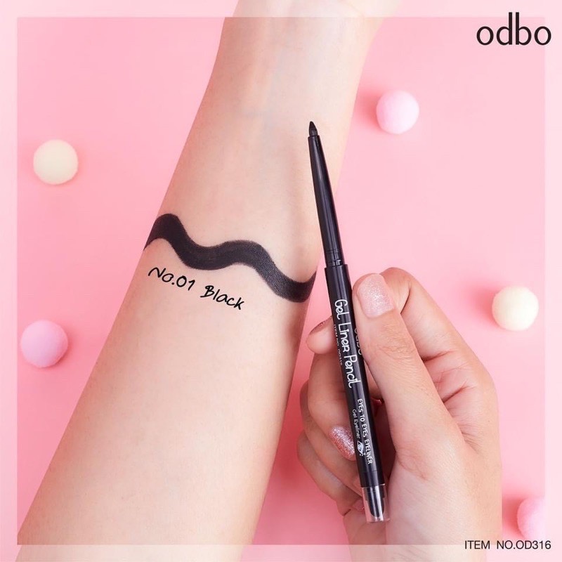 Chì kẻ mắt Odbo dạng sáp Gel Liner Pencil black