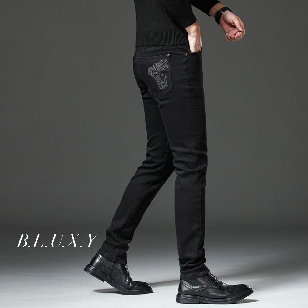 Quần bò hàng hiệu nam cao cấp Versace