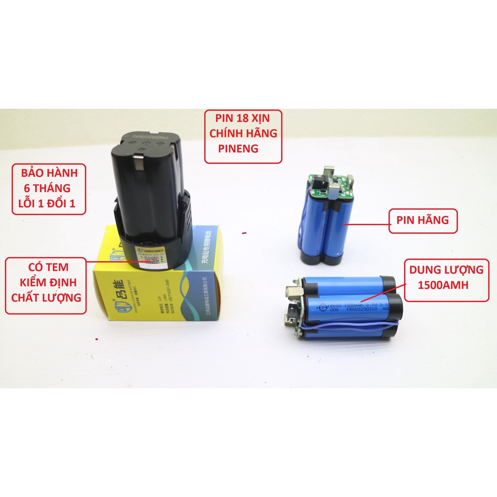 Pin 16,8v  Hàng nội địa trung Pin 4 cell 5cell Lắp Cho Máy 16,8v,18v,26v, 36v, 72v