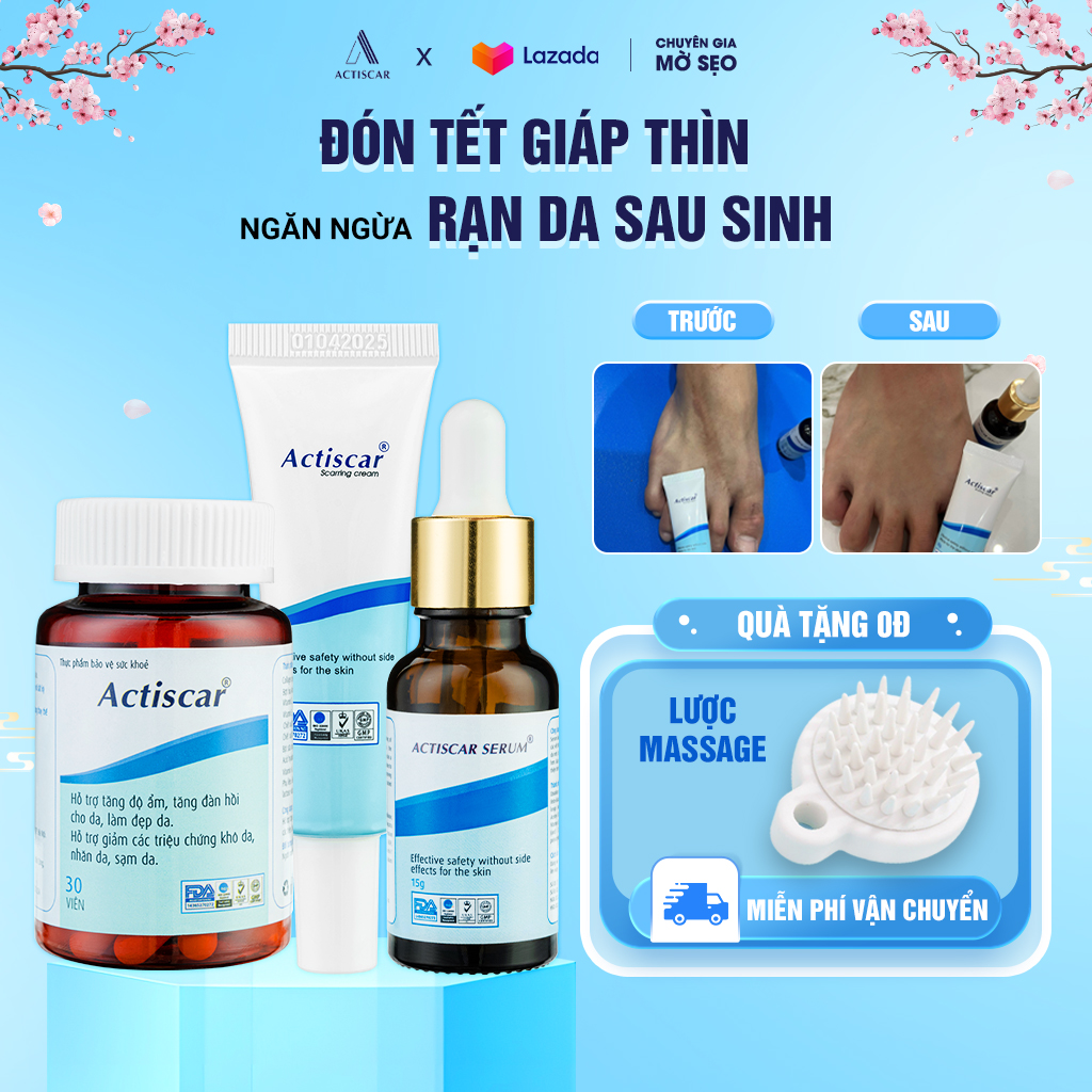 Kem mờ sẹo actiscar kem sẹo làm mờ thâm rỗ sẹo lồi lõm