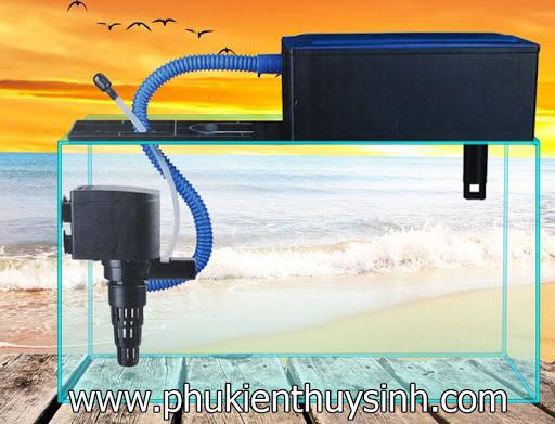 Máy bơm máng lọc nước hồ cá Vs-203 tặng 1 bông lọc