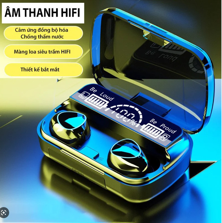 Tai Nghe Bluetooth Amoi F9 - F9-5 - M10 - S10 pro - S20 - S11 Tai Nghe Kiêm Sạc Dự Phong 3500 mAh - Tai Nghe Bluetooth 5.0 Nghe Nhạc Cực Đã - Tai Nghe Chống Thấm Nước , Mồ Hôi