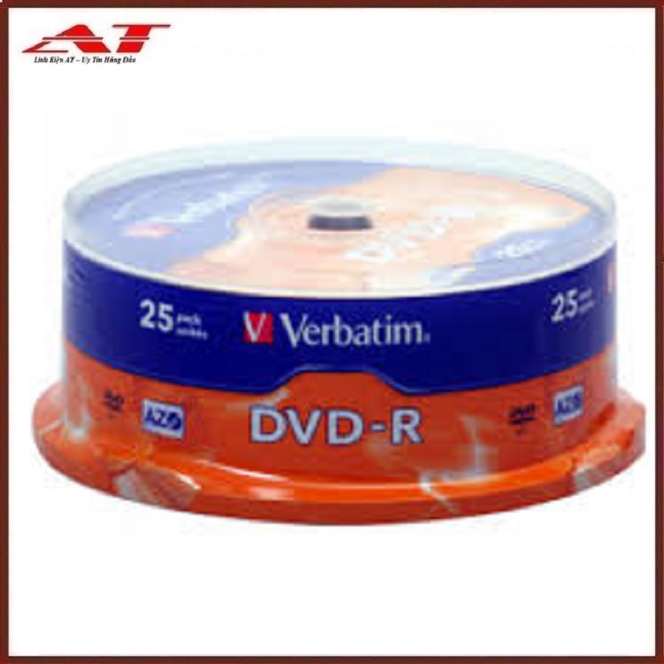 Đĩa dvd trắng Đĩa trắng DVD Verbatim bánh xe 1 lốc 25 cái