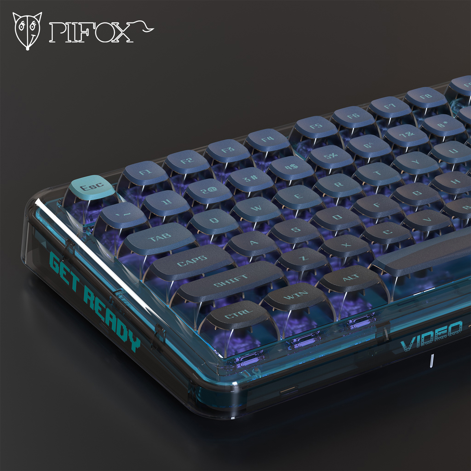 Piifox keycaps xda key cap pbt keycap thermal sublimation transparent 108 key asa key cap-navigators