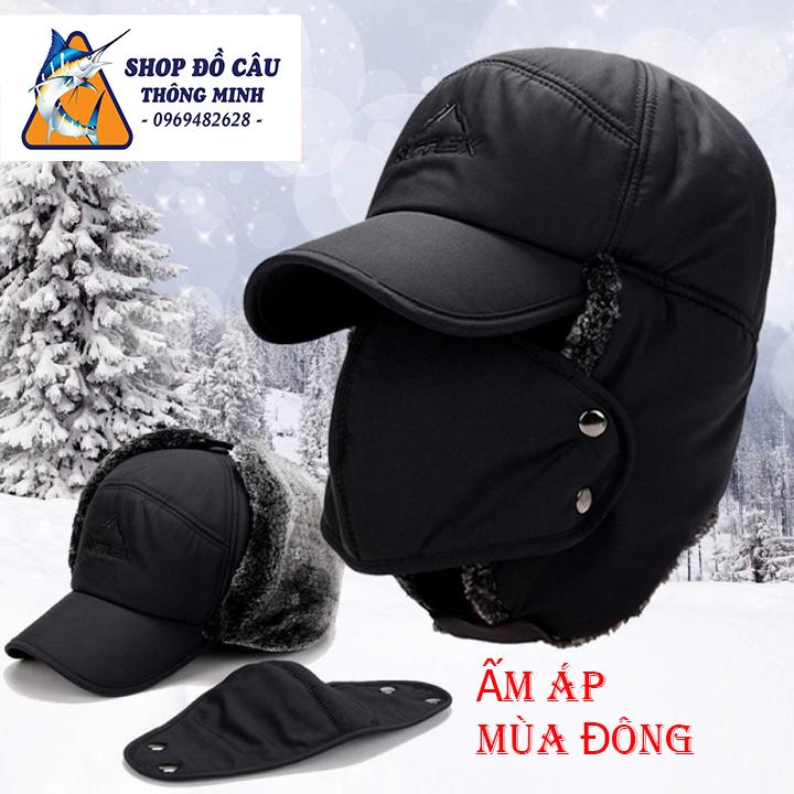Mũ Nam Mùa Đông, Mũ Câu Cá Mùa Đông, Siêu Ấm Áp, Thời Trang Đẹp Mắt, Chuyên Dùng Đi Đêm Và Trời Lạnh, Trùm Kím Đầu Và Tai Cực Ấp ( Shop Đồ Câu Thông Minh )