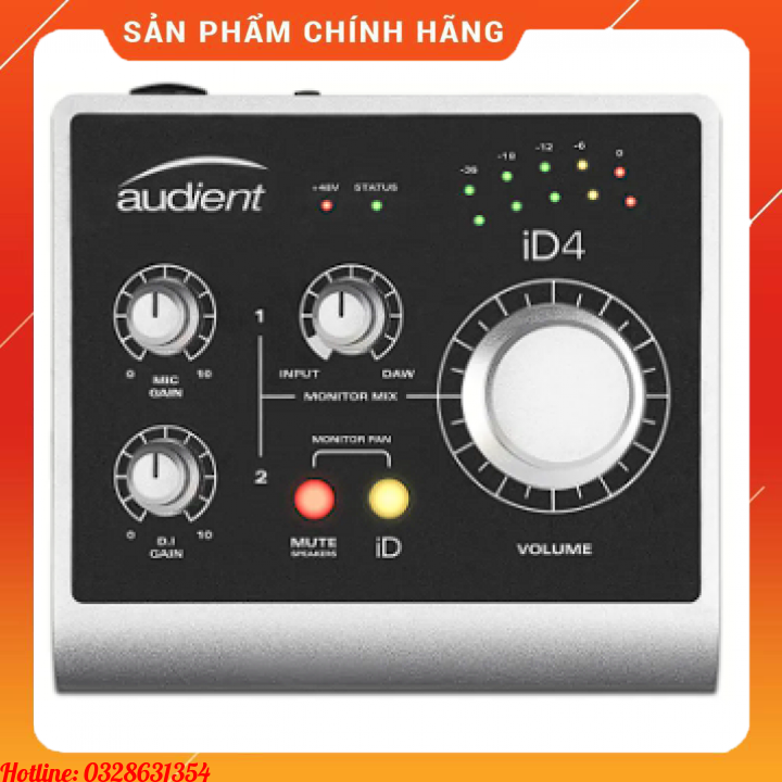 Sound card thu âm chuyên nghiệp nguồn 48V | Audient iD4