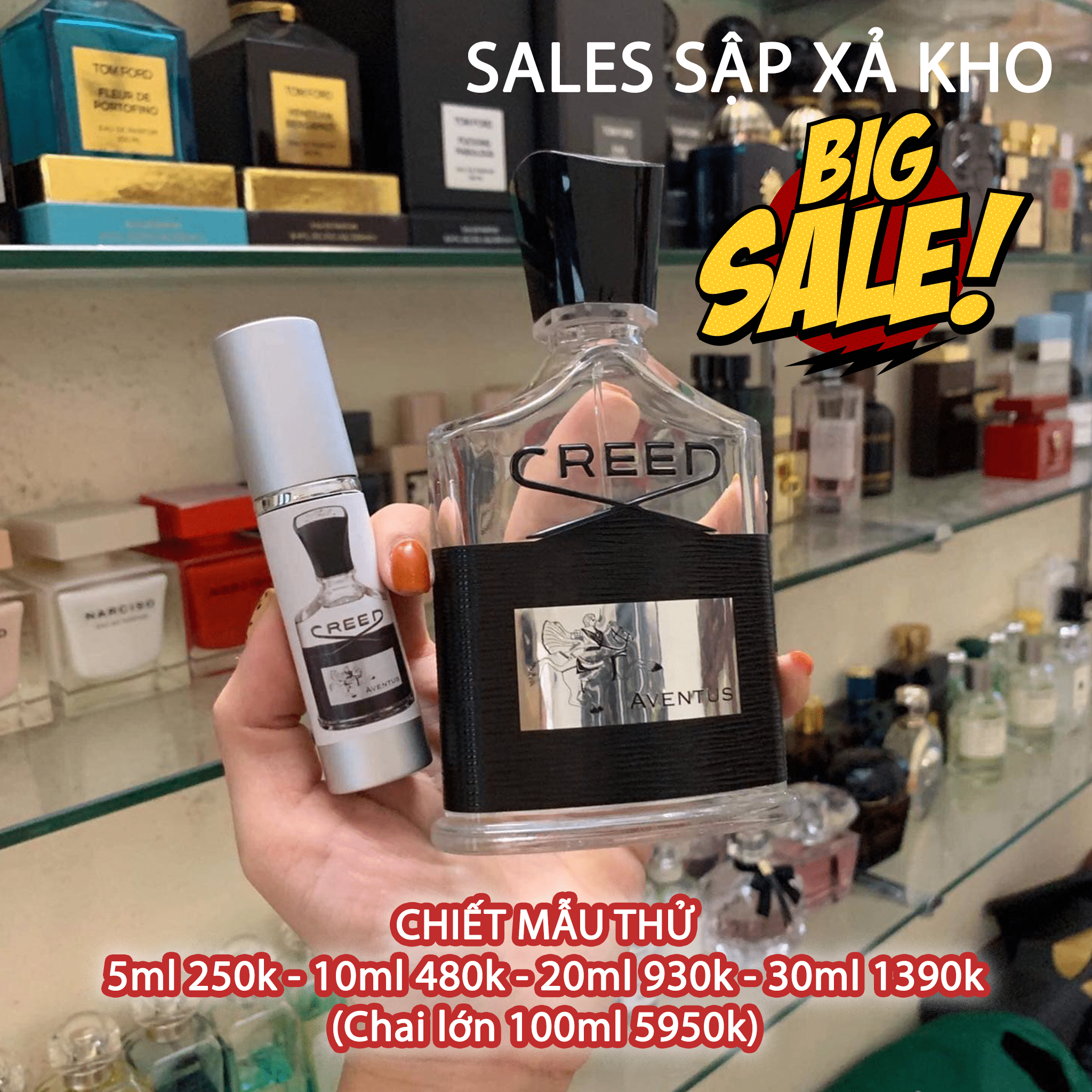 [CÒN 10 SUẤT SALES XẢ KHO] Mẫu thử Nước hoa Creed Aventus Chính hiệu Pháp - Longfume chiết Nước hoa 5ml 10ml 20ml 30ml