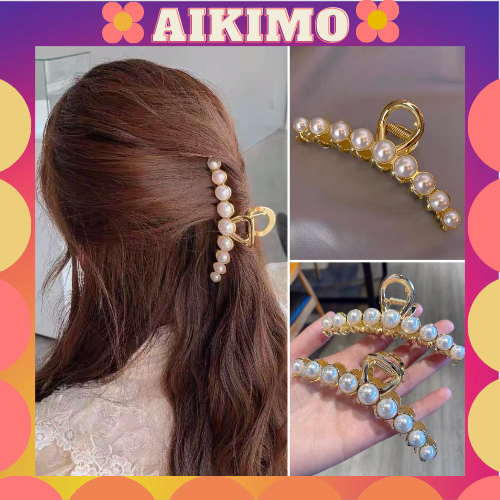 Kẹp tóc Hàn Quốc kẹp tóc kim loại Aikimo cặp búi tóc càng cua sang chảnh xinh xắn cho nữ hottrend KD11cm