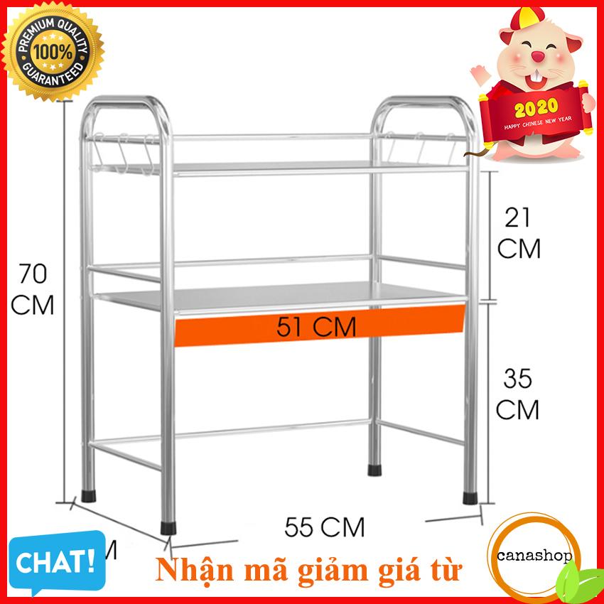 Kệ Nhà Bếp Inox 304 Cao Cấp, Kệ Xếp Đồ Nhà Bếp, Kệ Để Xoong Nồi Chảo Đa Năng, Kệ Bát Đũa Có Ngăn để Lò Vi Sóng, Lò Nướng Bánh Tiện Dụng- Canashop