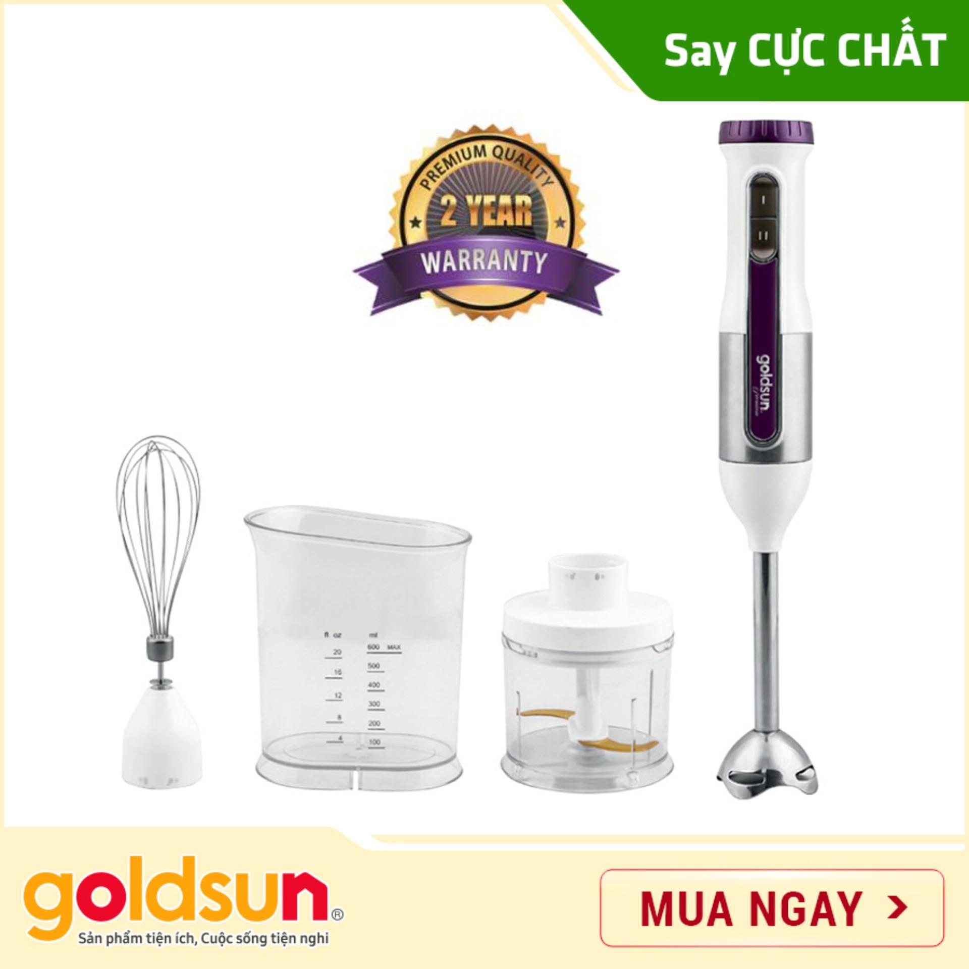 Máy xay cầm tay goldsun 800w premium gphb-82 màu trắng