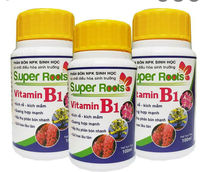 Phân Bón Npk Sinh Học Super Roots B1 Chai 100ml. Kích Mầm, Kích Rễ, Giữ Hoa Lâu Tàn