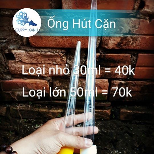 Ống hút cặn - ống hút phân cá - size 30ml và 50ml - Guppy Xanh 50ml cam kết hàng đúng mô tả chất lượng đảm bảo