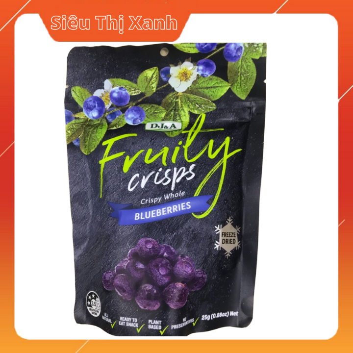 Việt Quất Sấy Lạnh DJ&A - Fruity Crisps Blueberries