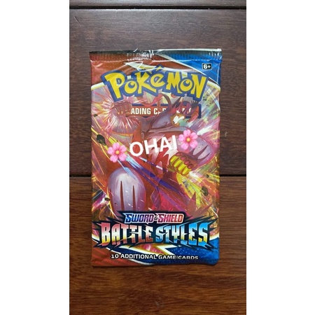 Pack lẻ thẻ bài pokemon tcg sword & shield battle styles chính hãng mới 100%