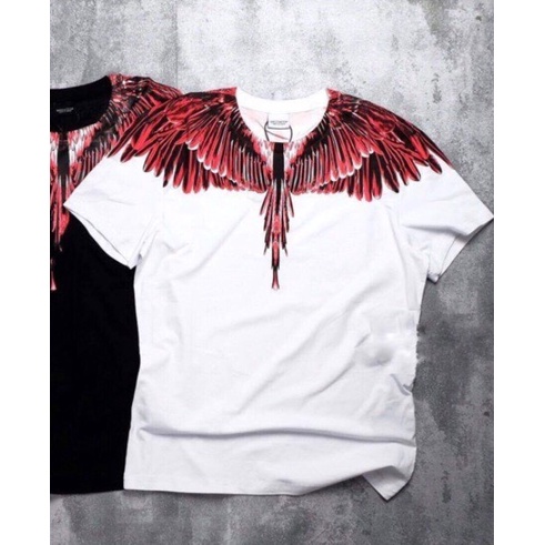 Áo thun tay lỡ hoạ tiết cánh chim form rộng nam nữ hot
