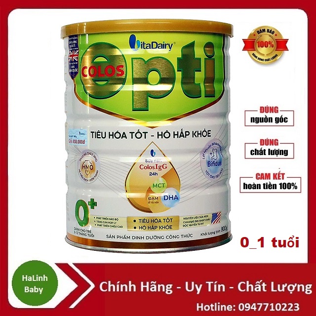 Sữa bột colos opti số 0+ 800g