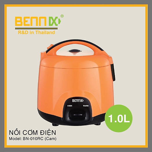 [ Freeship HCM ] Nồi Cơm Điện Bennix BN-010RC Cao Cấp, Dung Tích 1L Phù Hợp 1-4 Người, Vỏ Nồi Làm Bằng Nhựa Cứng Độ Bền Cao, Sạch Sẽ, Dễ Vệ Sinh, Chống Bóp Méo, Lòng Nồi Dày Dặn Được Làm Từ Hợp Kim Nhôm, Bảo Hành 12 Tháng