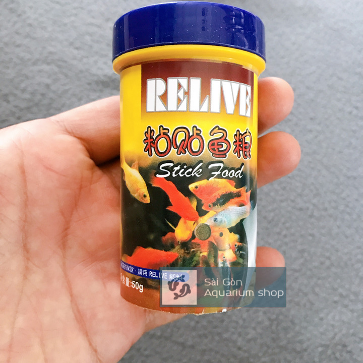 Thức ăn dán kính, thành hồ relive 50g cho hồ cá cảnh
