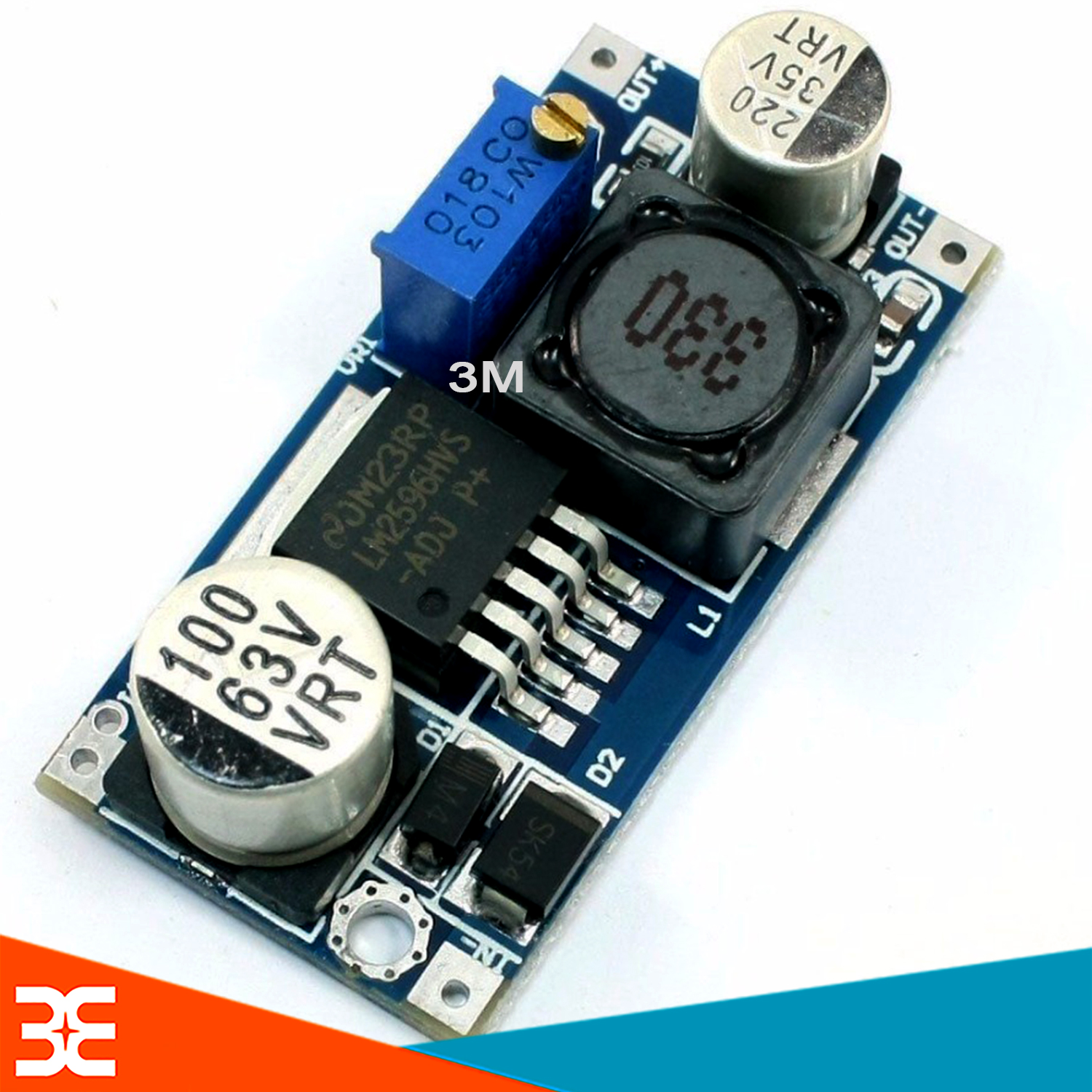 Module Hạ Áp Buck DC-DC LM2596HVS IN 5-48V 3A