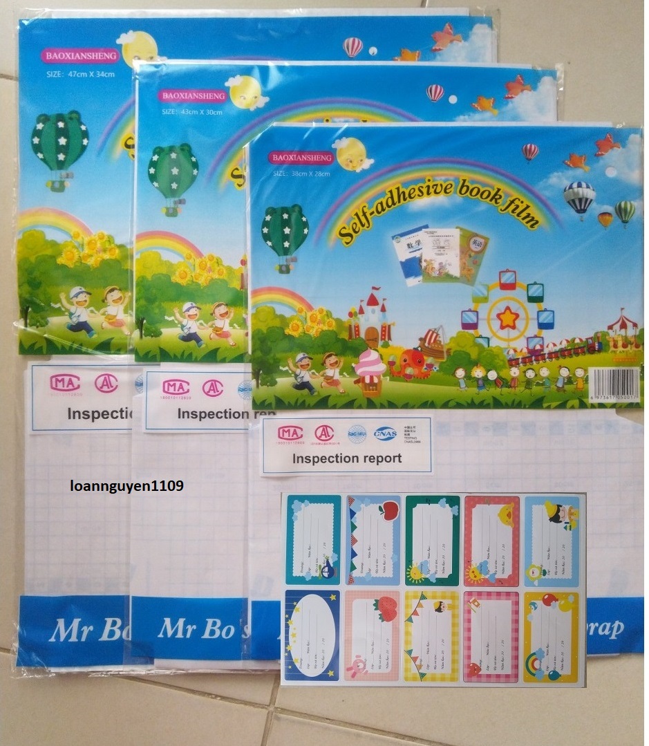 Tập 10 Decan Bọc Sách Giáo Khoa, Vở - Trong Suốt, Chống Nước, Dẻo Dai