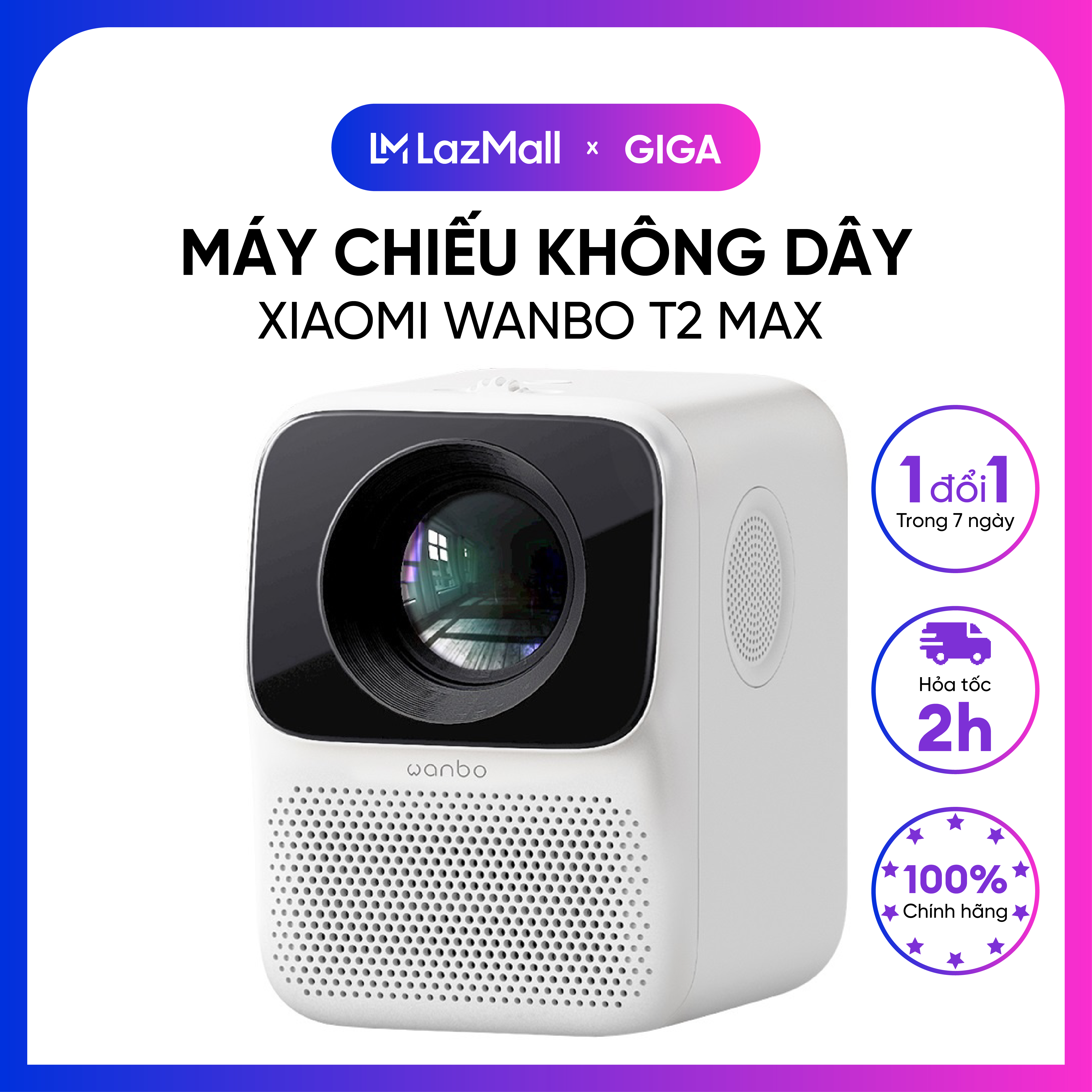 Máy chiếu không dây wanbo t2 max 1080p bản quốc tế