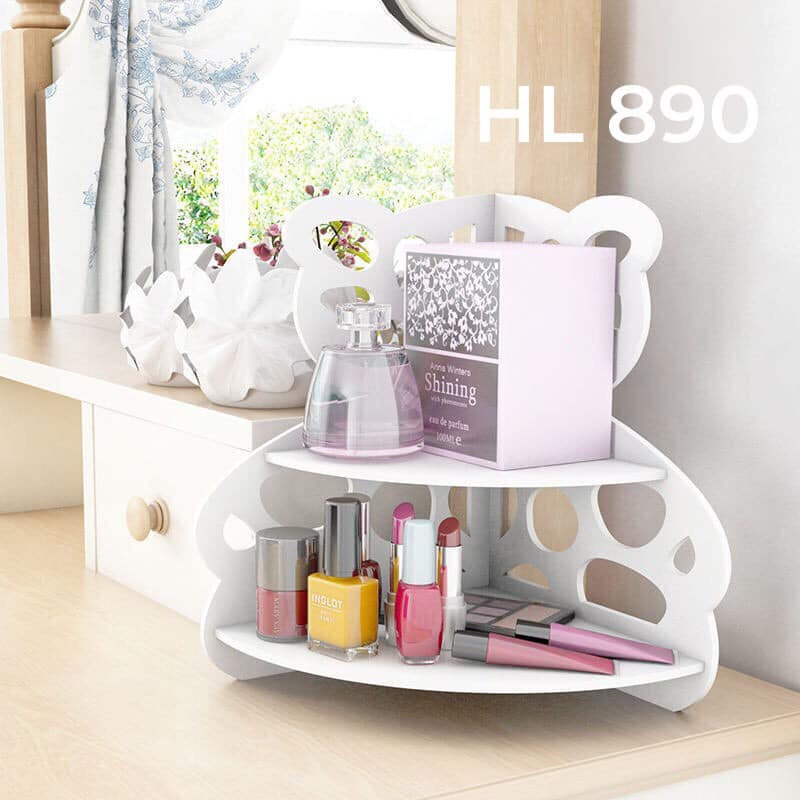 Kệ mỹ phẩm, kệ góc trang trí, để bàn trang điểm, hàng lắp ghép siêu chắc chắn phong cách Hàn Quốc