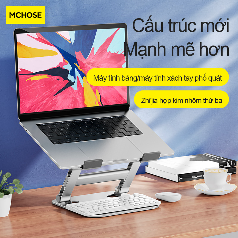 MC LS515 nâng cấp máy tính xách tay đứng hợp kim nhôm chống trượt thang máy có thể gập lại máy tính xách tay đứng ergonomic máy tính để bàn máy tính xách tay đứng tản nhiệt cho máy tính xách tay 10-17.3 inch