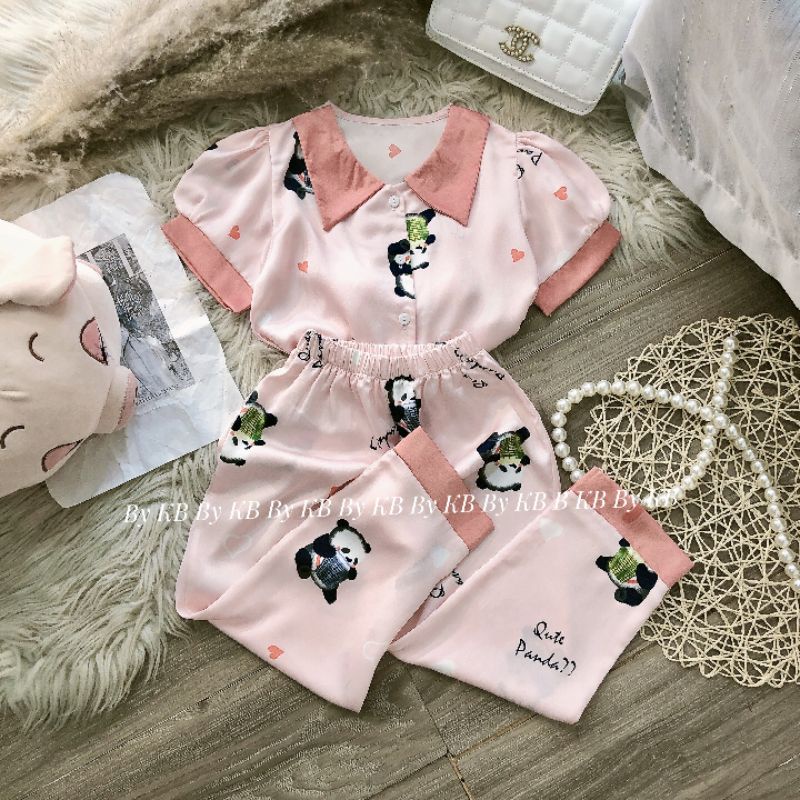 Pizama áo cộc quần dài bé gái