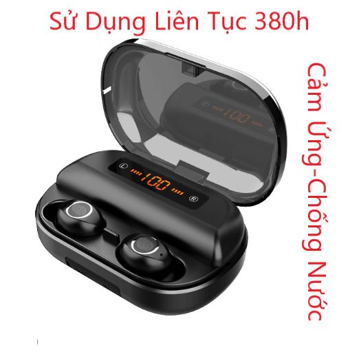 Tai nghe Bluetooth AMOI V12, Tai Nghe Nhét Tai Amoi V12, Tai Nghe TrueWireless AMOI V12, Tai Nghe Không Dây Amoi V12 - cảm ứng Bluetooth 5.0 Pin 380 giờ, chống nước
