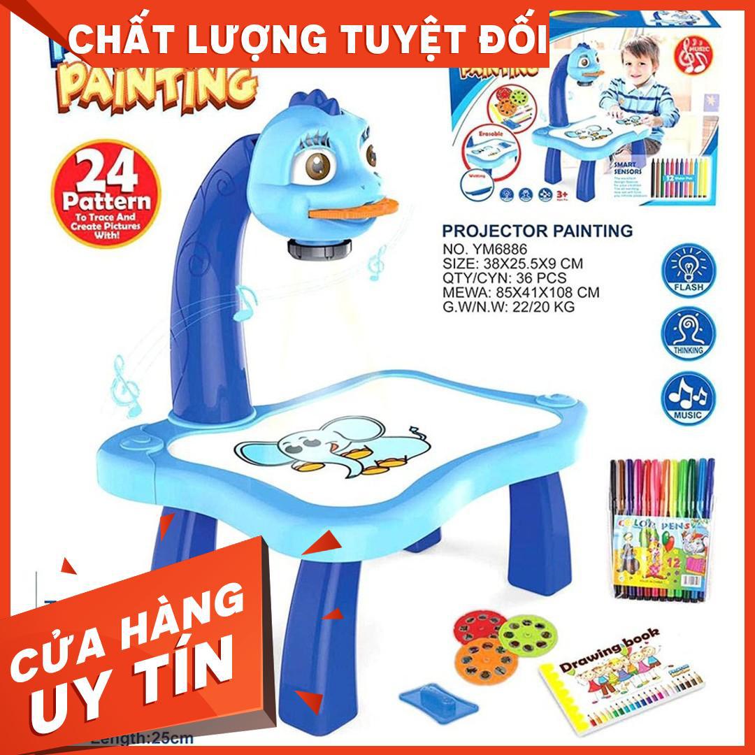 Bàn vẽ có đèn chiếu thông minh cho bé tập học vẽ Projector Painting có nhạc 24 hình dùng pin AA , Bàn Học, Tập Tô, Vẽ Cho Bé Có Đèn Chiếu Sáng Thông Minh