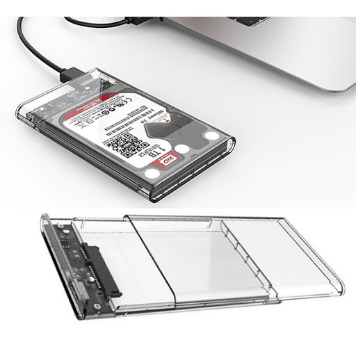 Box ổ cứng di động Glowy trong suốt 2.5” dùng cho SSD, HDD Box G21U3 USB 3.0 - Sản phẩm chính hãng - Bảo hành 12 tháng