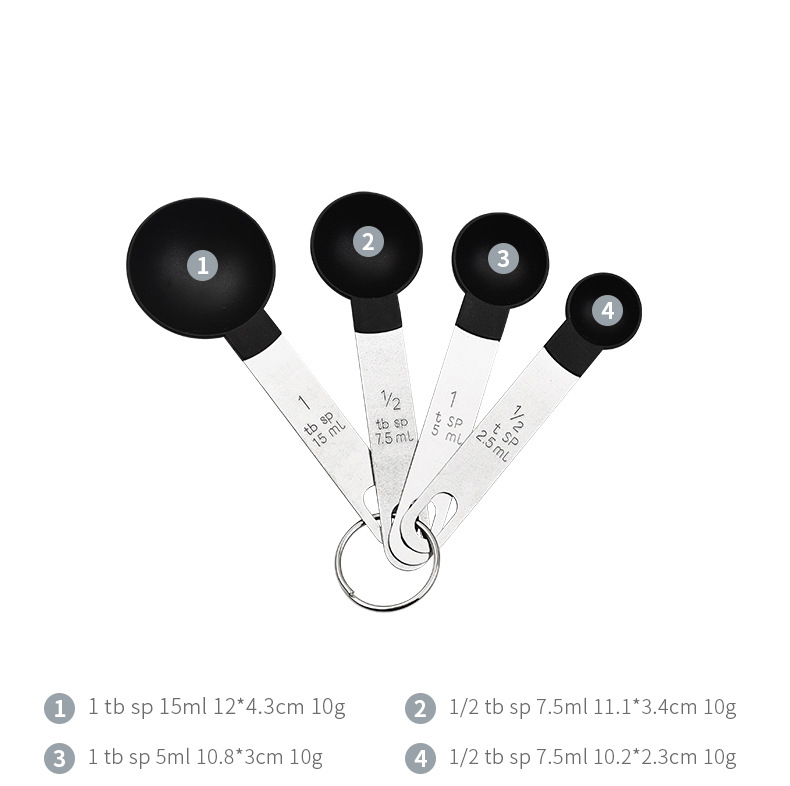 Bộ muỗng, thìa inox nhỏ đong gia vị nhà bếp, cân đong bột làm bánh