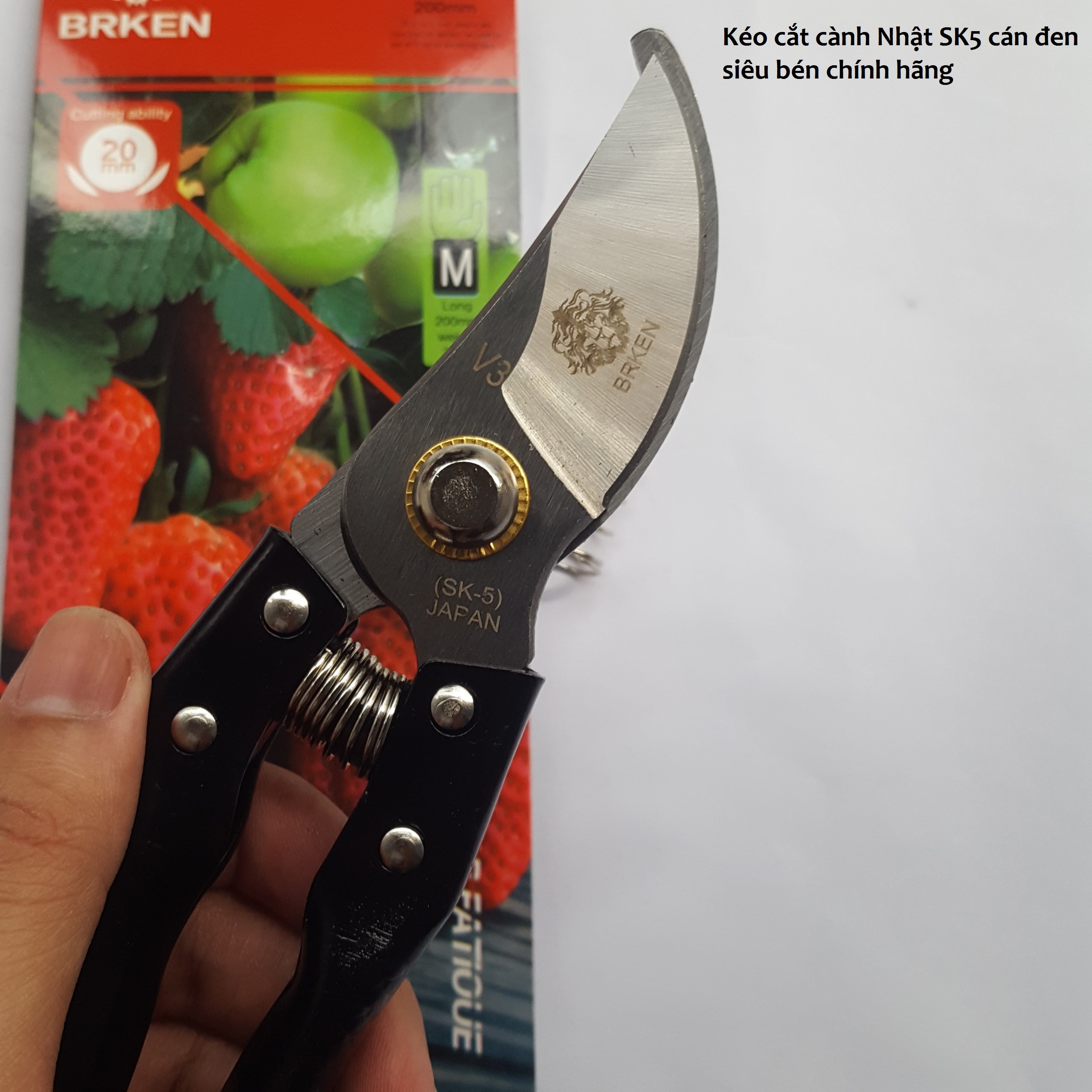 Kéo cắt cành Nhật SK5 cán đen siêu bén chính hãng