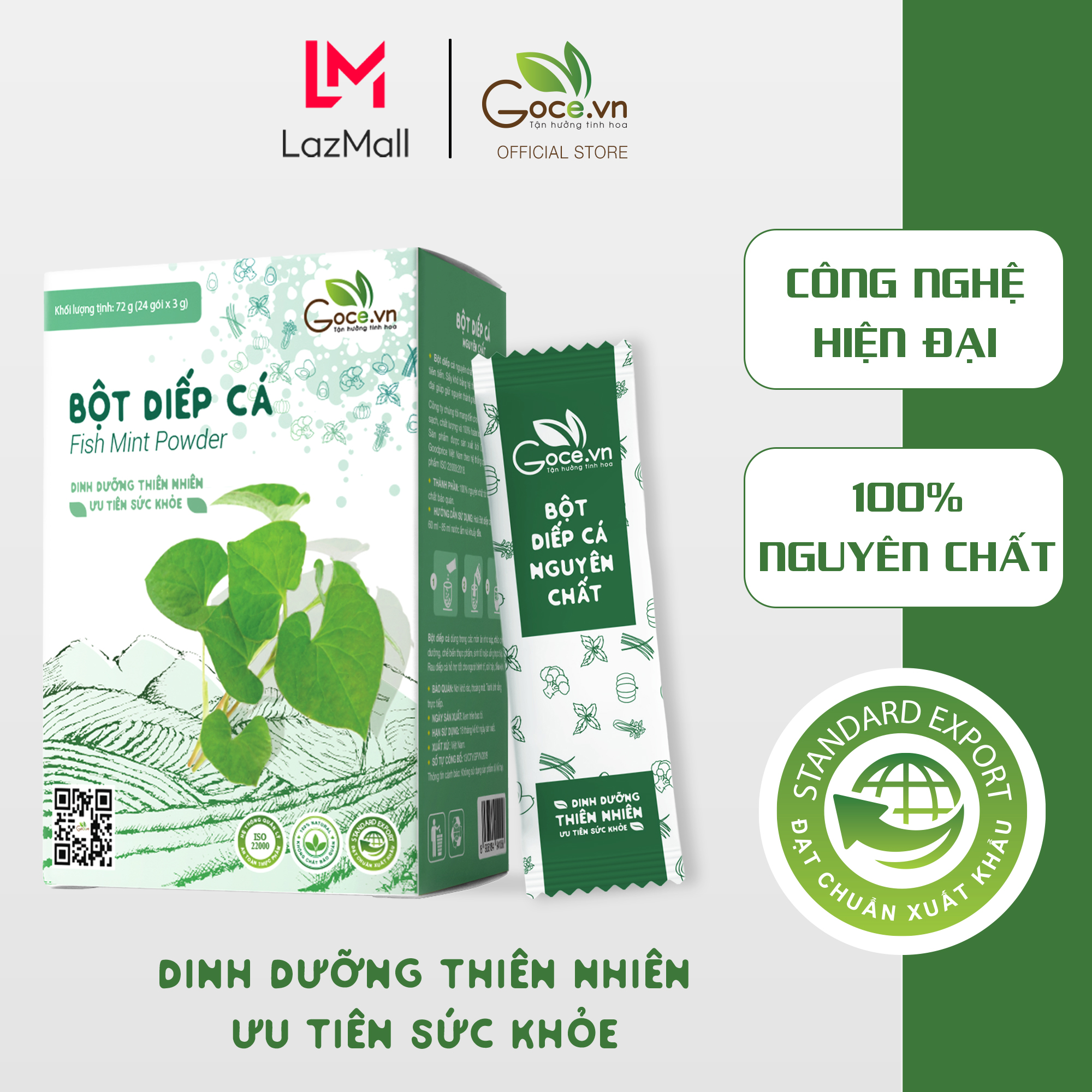 Bột diếp cá nguyên chất Goce - 72g