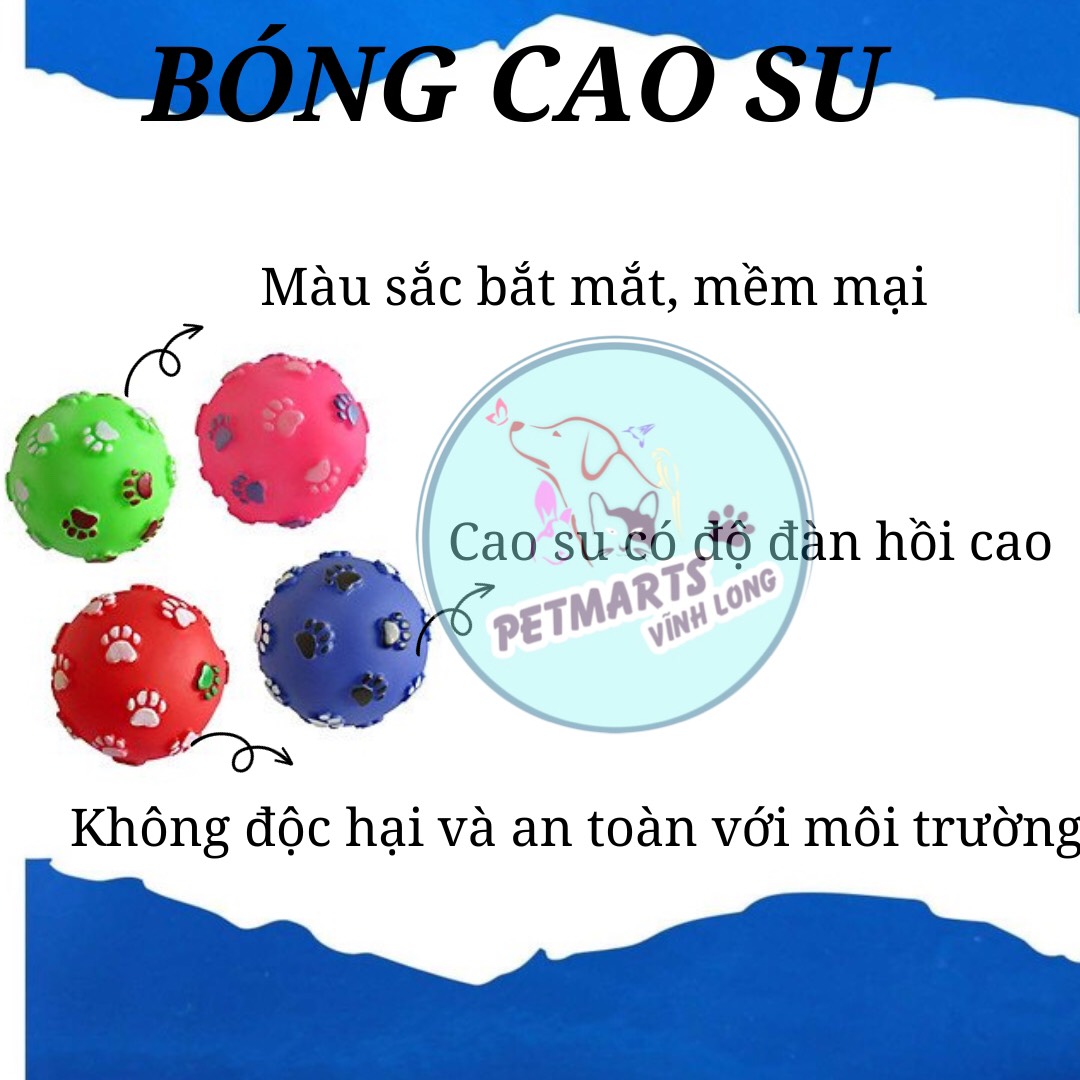 Bóng cao su hình dấu chân cún cho thú cưng