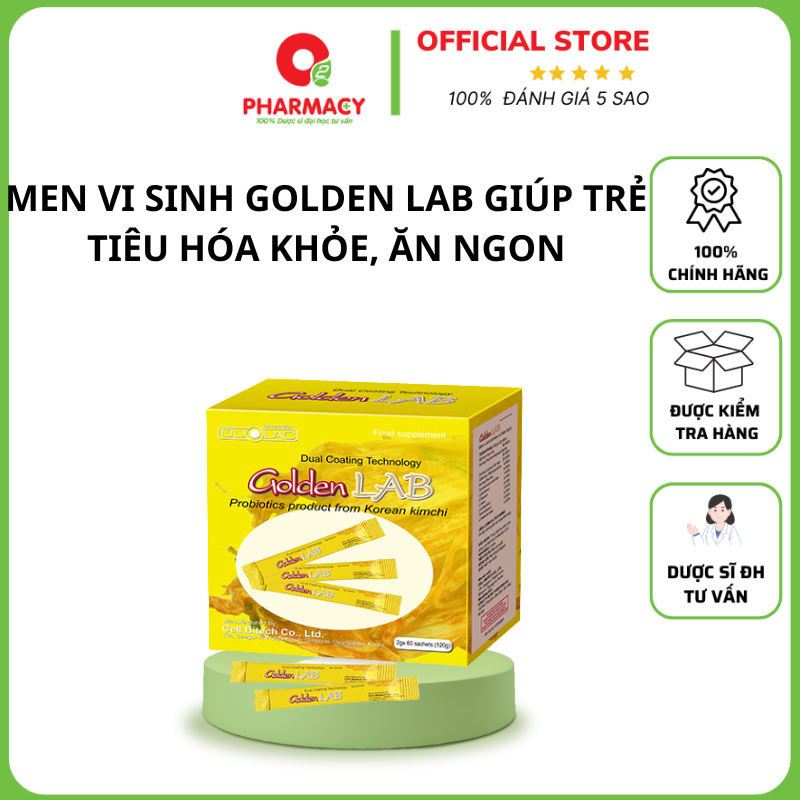 Men vi sinh Golden Lab giúp trẻ tiêu hóa khỏe, ăn ngon