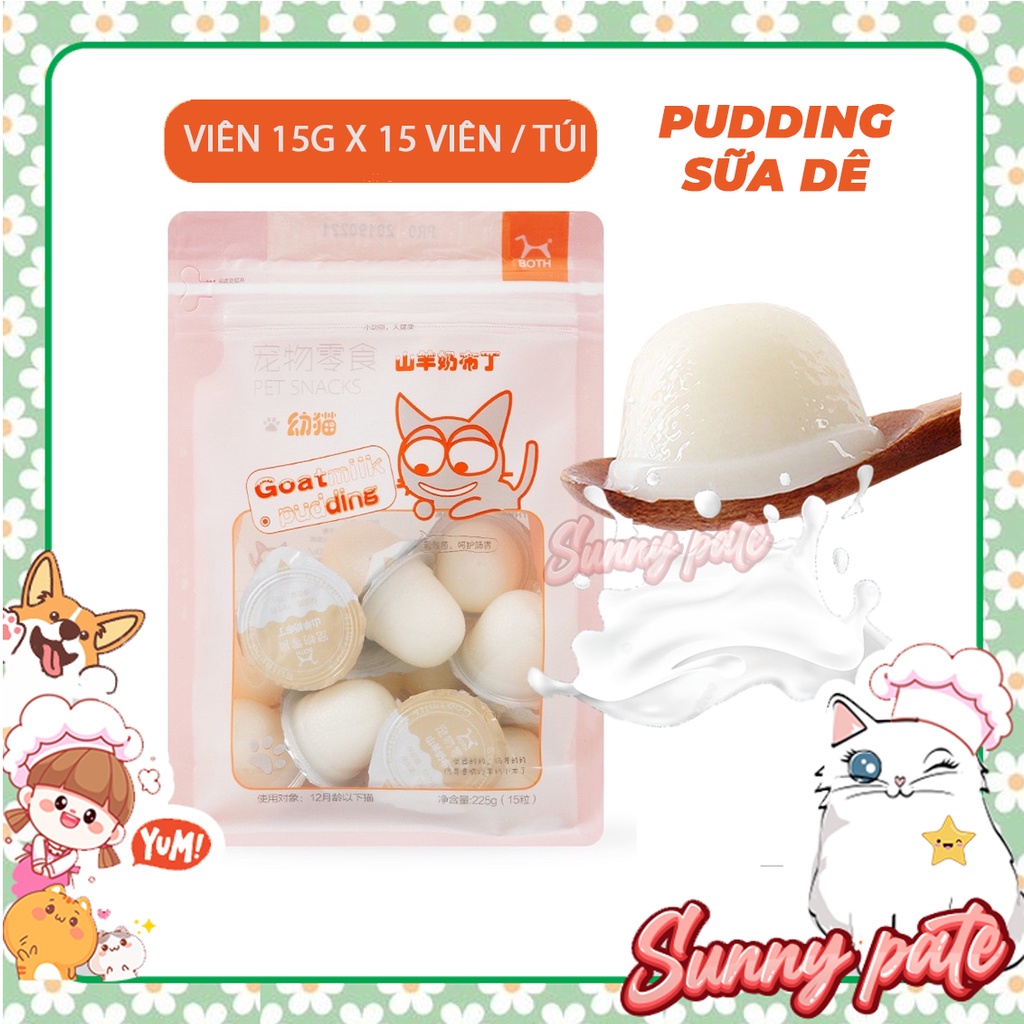 Pudding sữa dê cho chó mèo bổ sung canxi