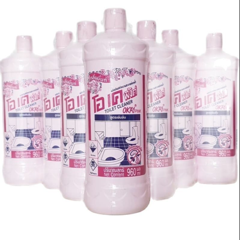 Combo 3 Chai Nước Tẩy Toilet OKAY Thái Lan 960ml. Đánh Bay Mọi Vết Bẩn