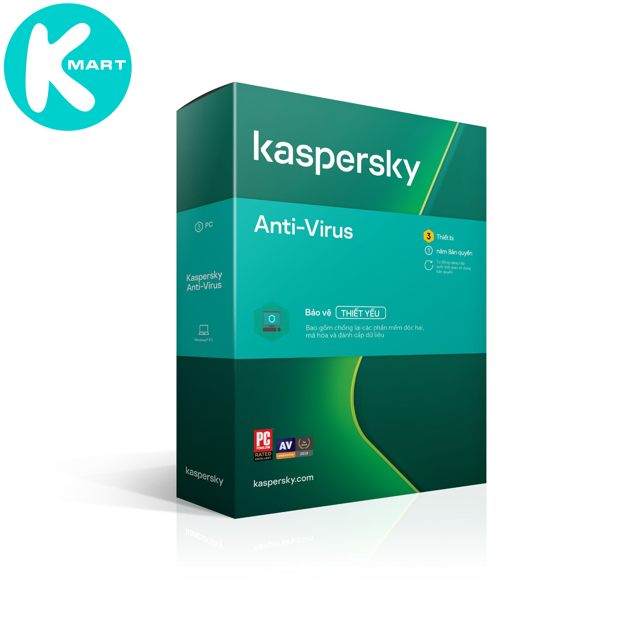 Phần mềm diệt Virus Kaspersky Antivirus 3 máy tính - Hàng Chính Hãng